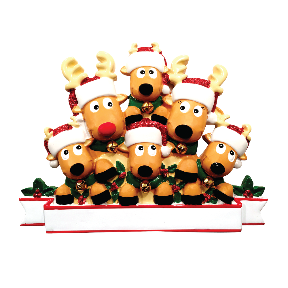 TT1527-6 - New Reindeer (Family of 6) Table Topper