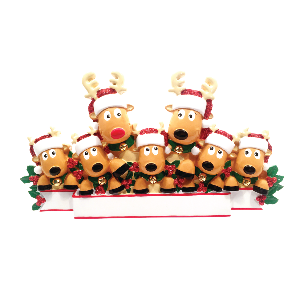 TT1527-7 - New Reindeer (Family of 7) Table Topper