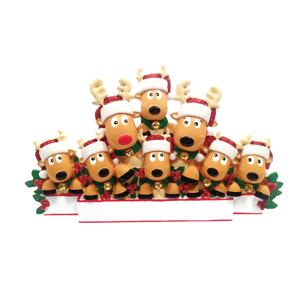 TT1527-8 - New Reindeer (Family of 8) Table Topper