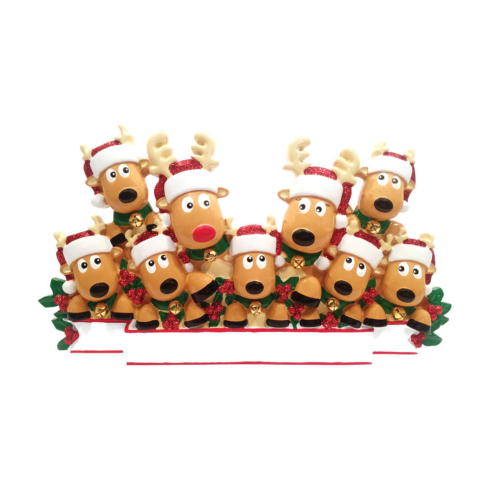 TT1527-9 - New Reindeer (Family of 9) Table Topper