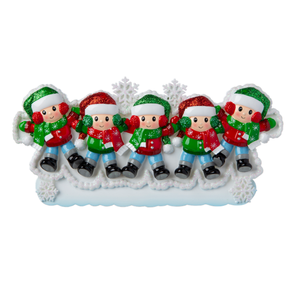 TT1662-5 - Snow Angel Family of 5 Table Topper