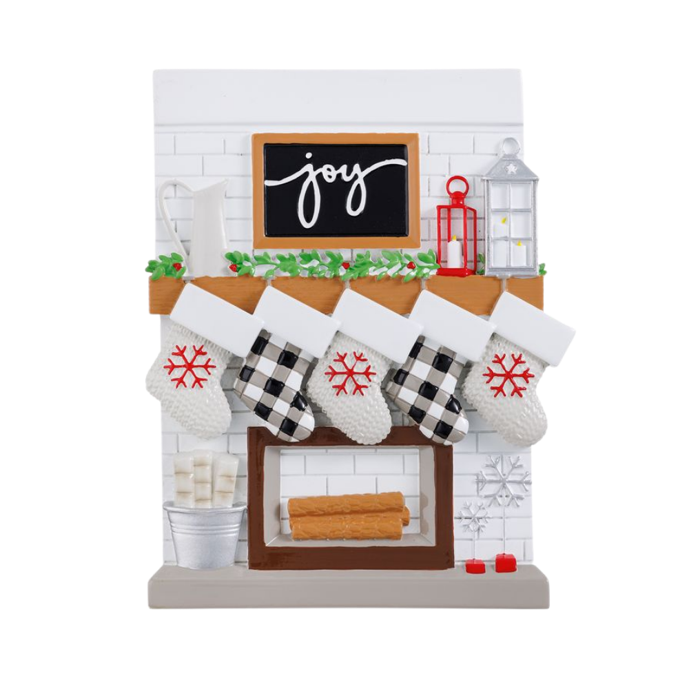 TT2030-5 - Fireplace Mantle Family of 5