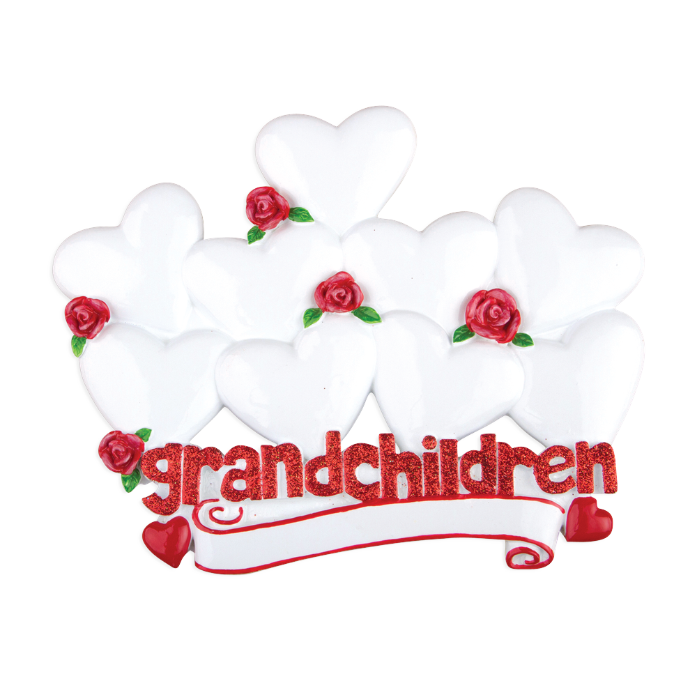 TT529-9 - Grandchildren With Nine Hearts Table Topper