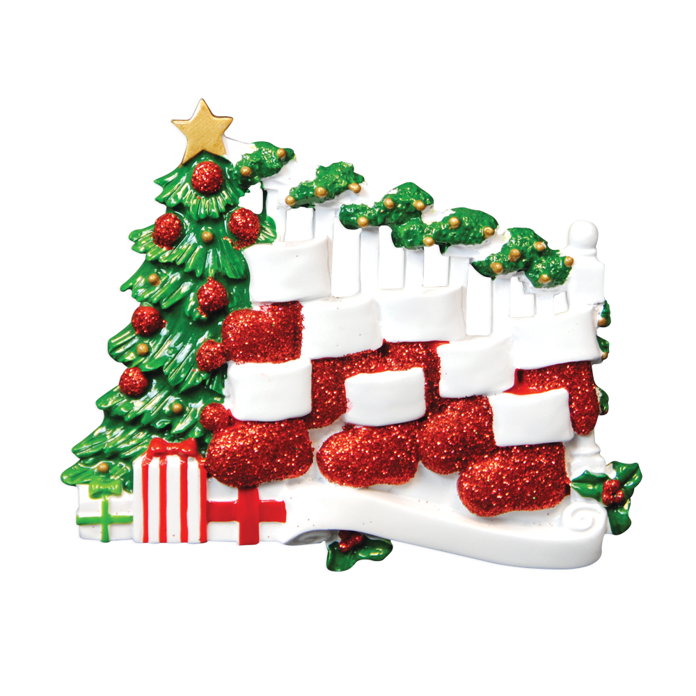 TT823-8 - Bannister with 8 Stockings Christmas Table Topper