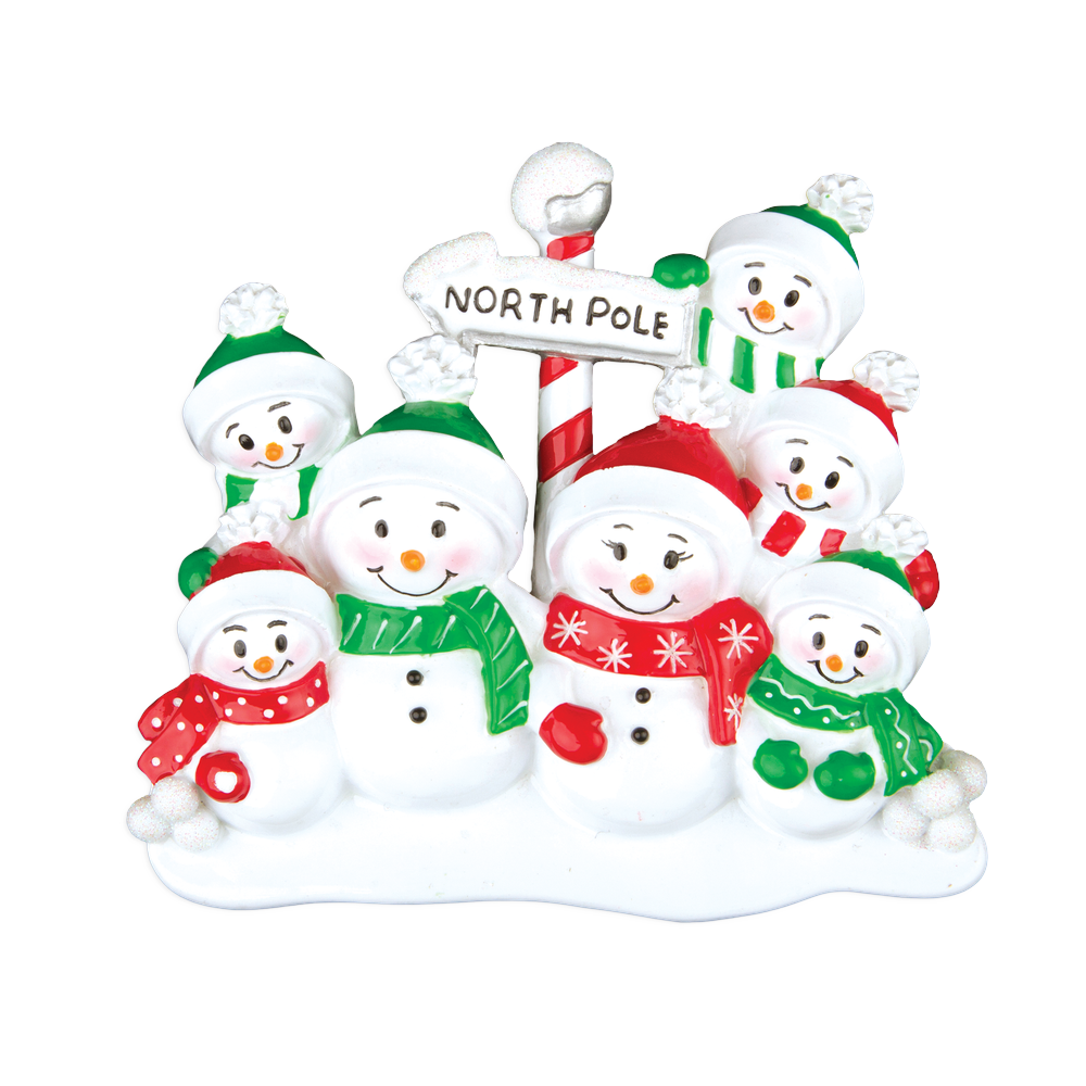TT967-7 - North Pole Family of 7 Christmas Table Topper
