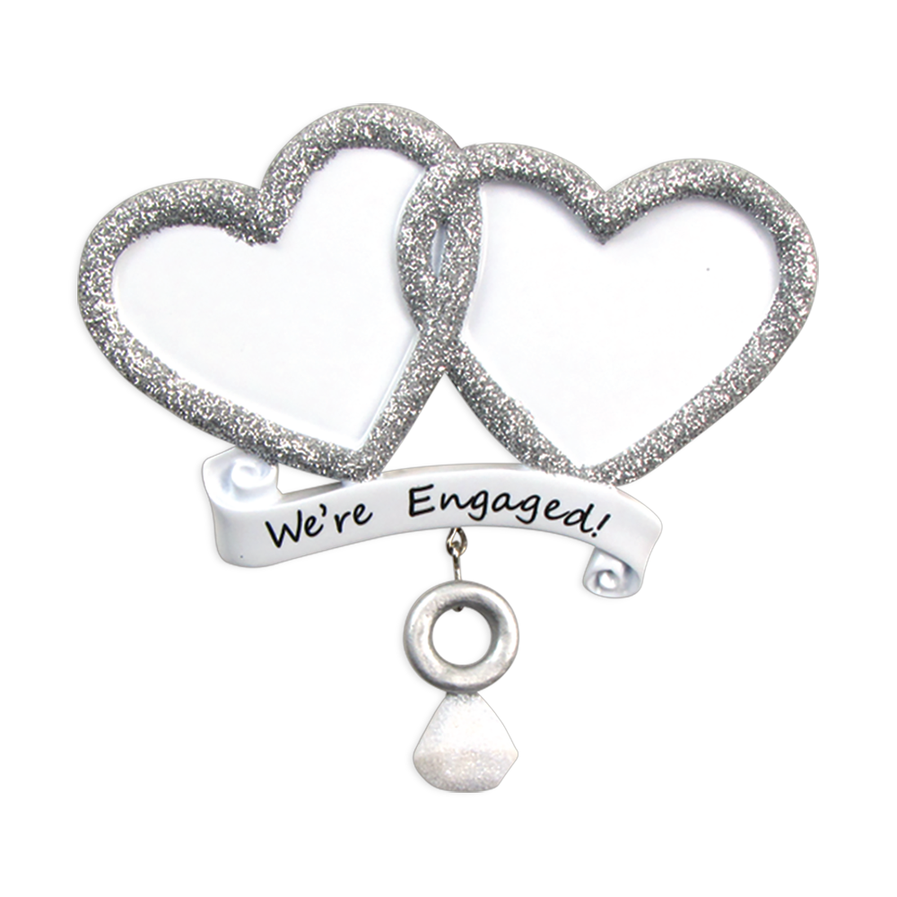 OR822 - We'Re Engaged! Personalised Christmas Decoration